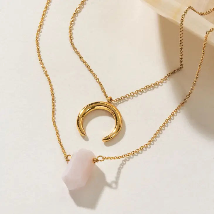 Luna Norte - Gemstone Point Necklace Set-