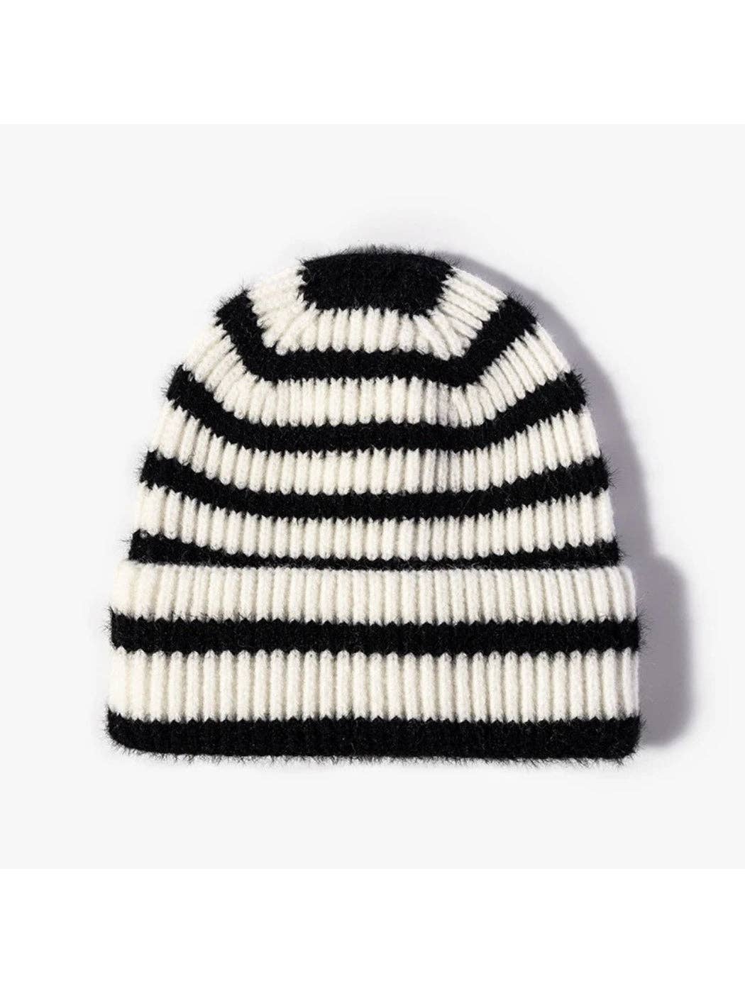Funkyrel® Atzbranding Limited - Haila - Striped Roll-Edge Knit Beanie