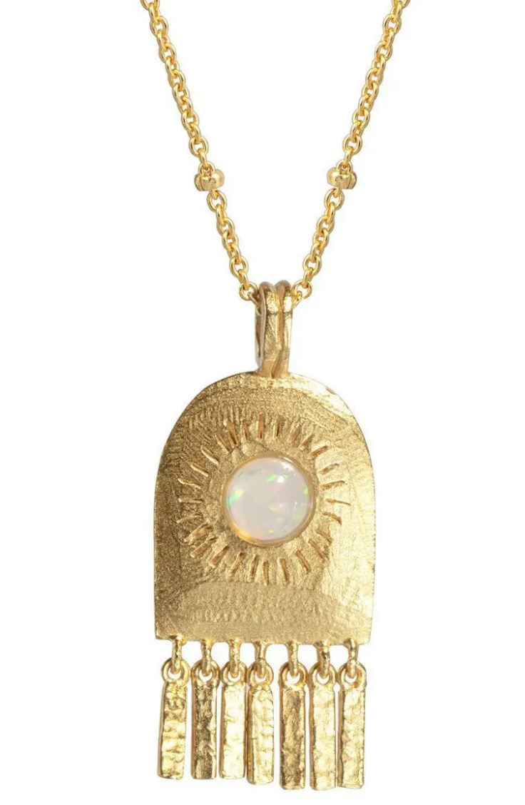 HoopLa - Sol Fringe- Opal Open Door Amulet Necklace