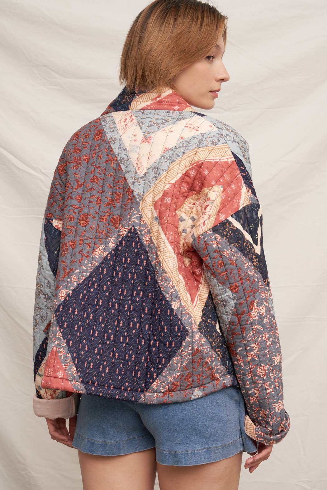 En Crème - Multi Print Quilted Jacket