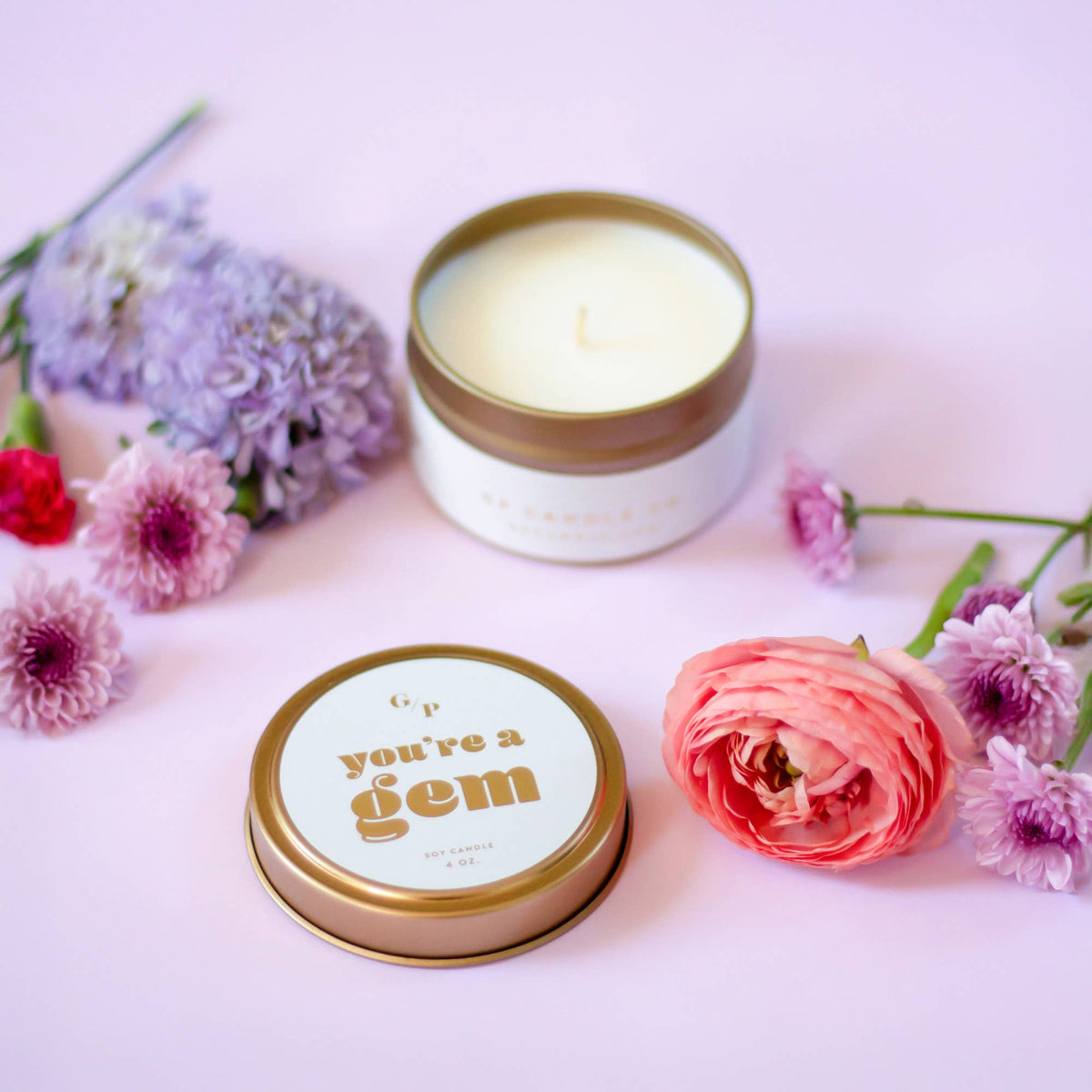 GP Candle Co. - You're a Gem Just Because 4 oz. Candle Tin