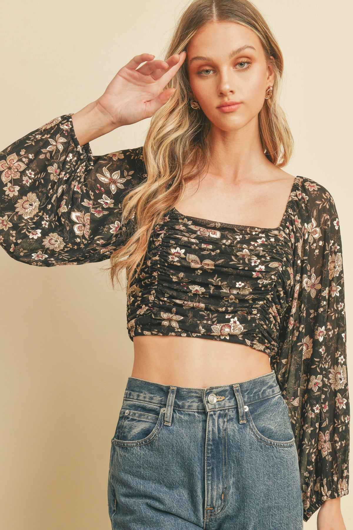 High Expectations Ruched Blouse