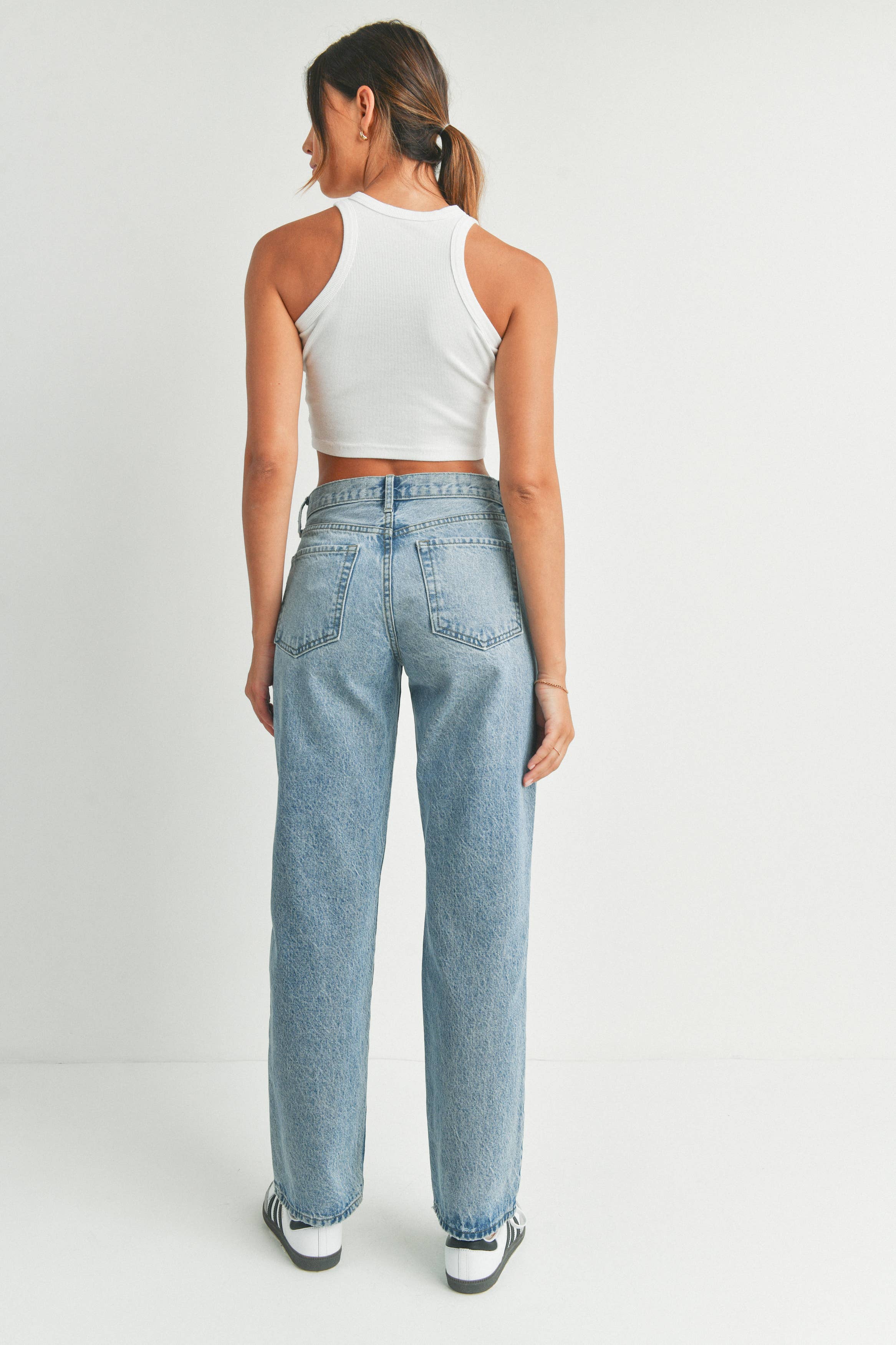 JUST BLACK DENIM MED - Relaxed Straight