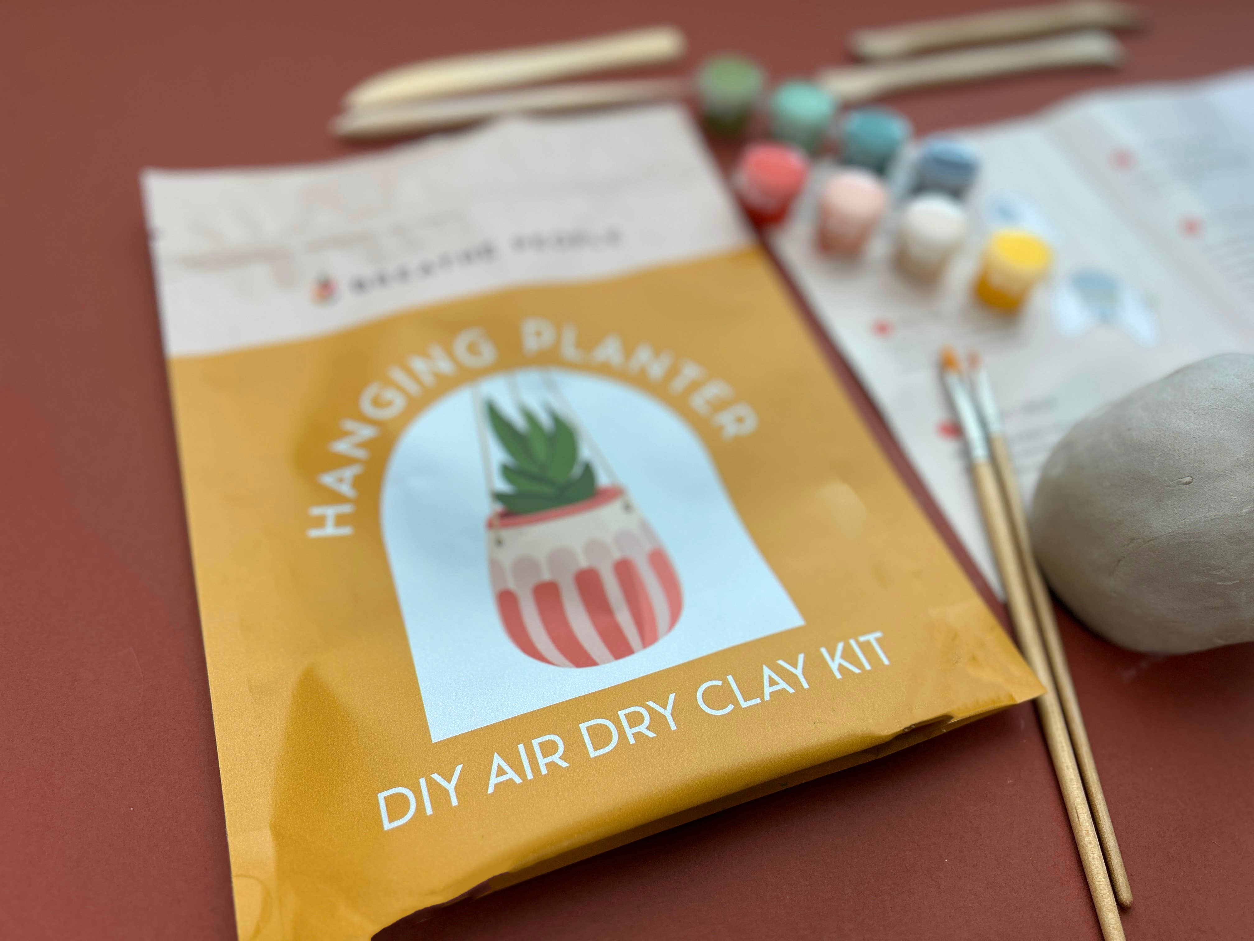 Breathe People - DIY Air Dry Clay Kit- Make Your Own Hanging Plant Pot