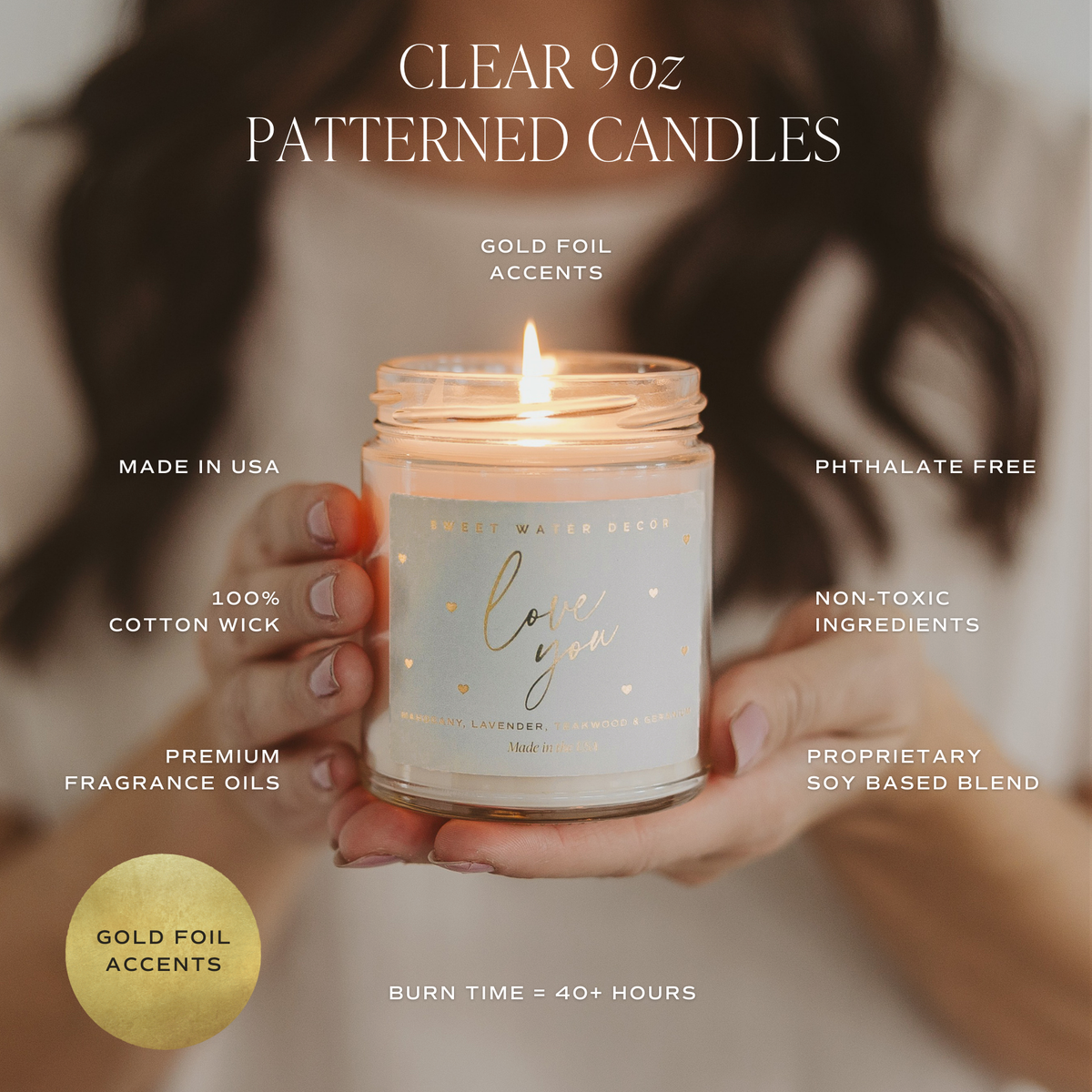 Sweet Water Decor - Cashmere and Vanilla 9 oz Soy Candle - Home Decor & Gifts