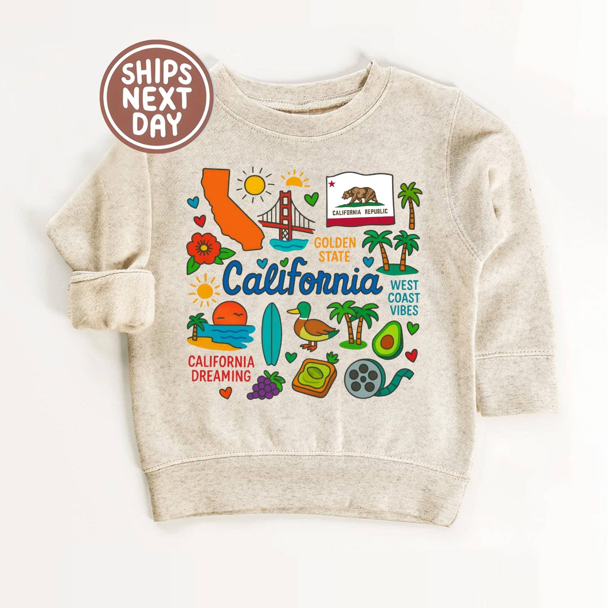 EnjoyMyDesign - California Kids Sweatshirt – Golden State Icons