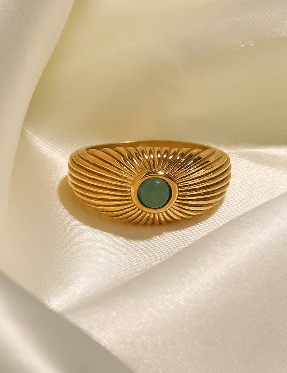 Dipped Shop - Punk Green Gemstone Ring