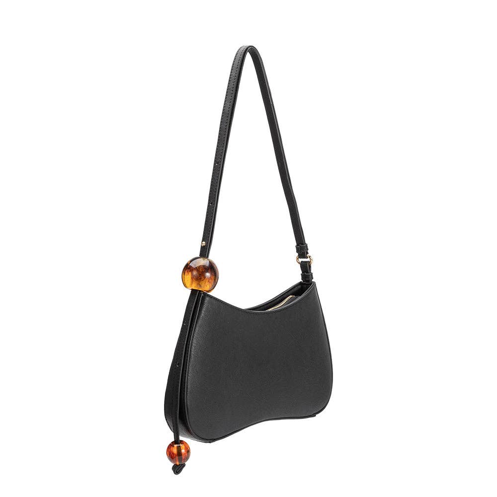 Melie Bianco - Pilar Black Recycled Vegan Shoulder Bag