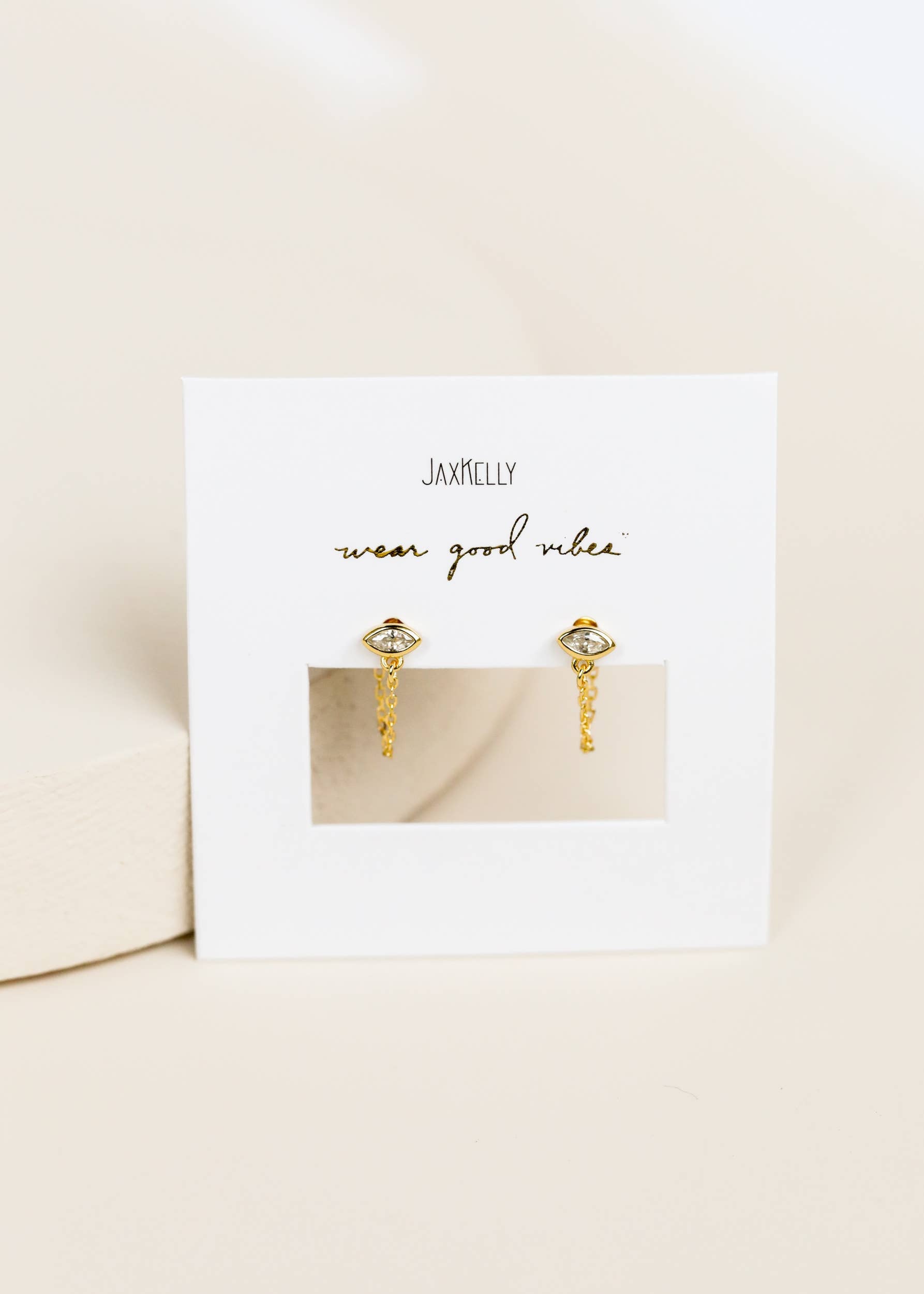 JaxKelly - Chain Huggie - Stud - Gold Earrings