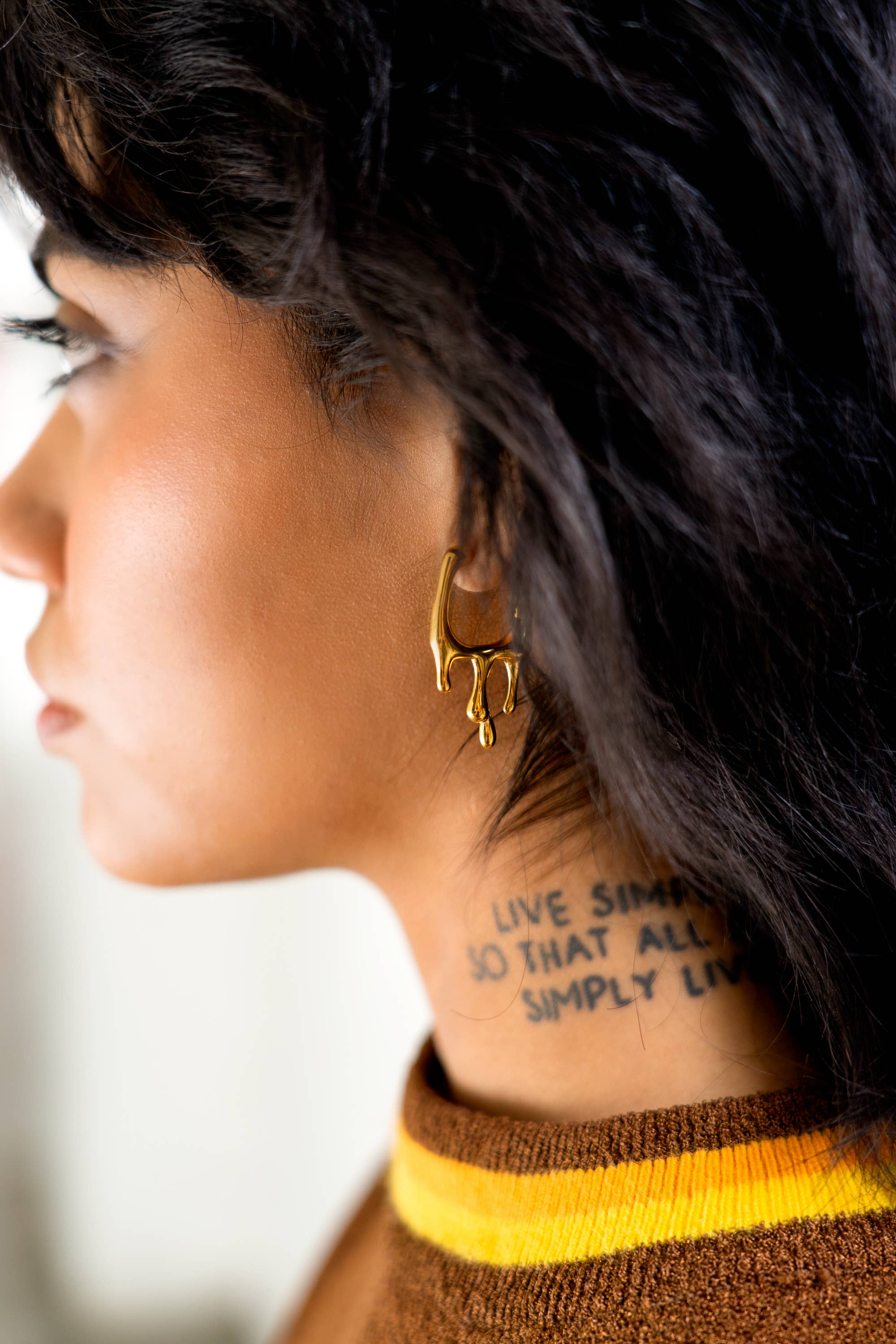 Peter and June - Drip Drop Hoops - 18K Gold Plated