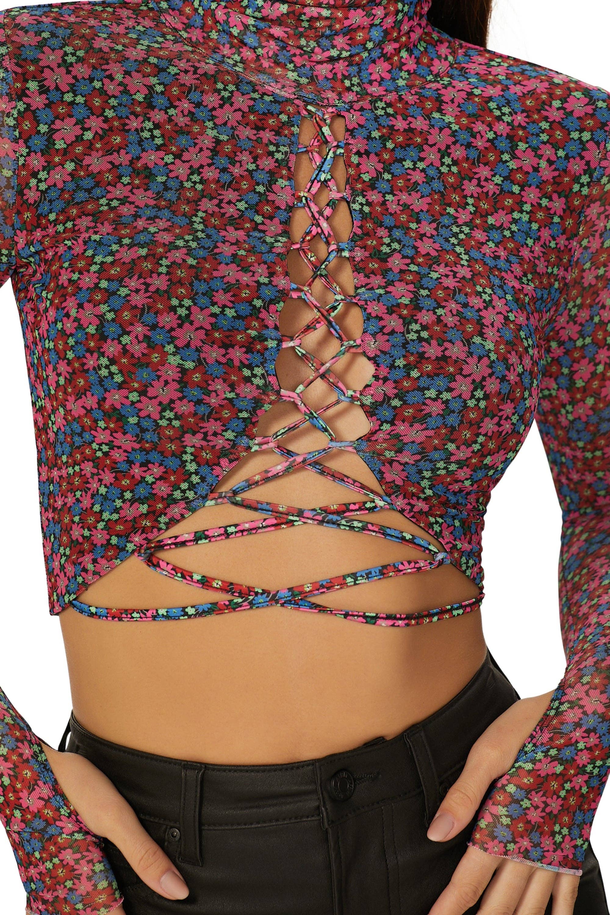 AFRM - Lela Top - Red Ditsy