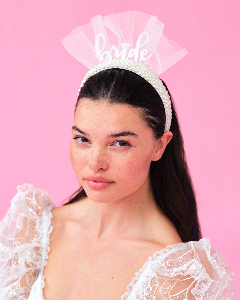 xo, Fetti - Bridal Pearl Headband Accessory, Bridal Shower Gift, Bach