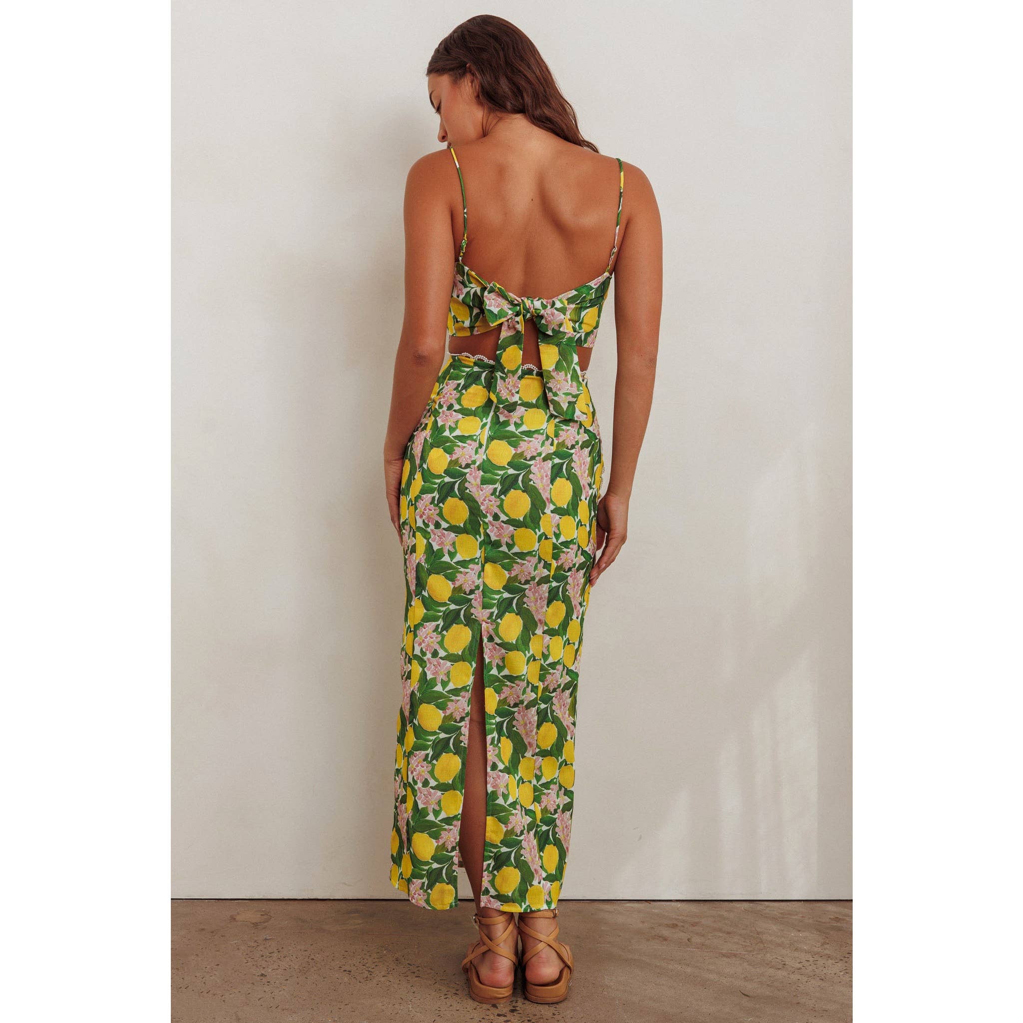 One and Only Collective - FLORAL CROP TOP AND SKIRT SET