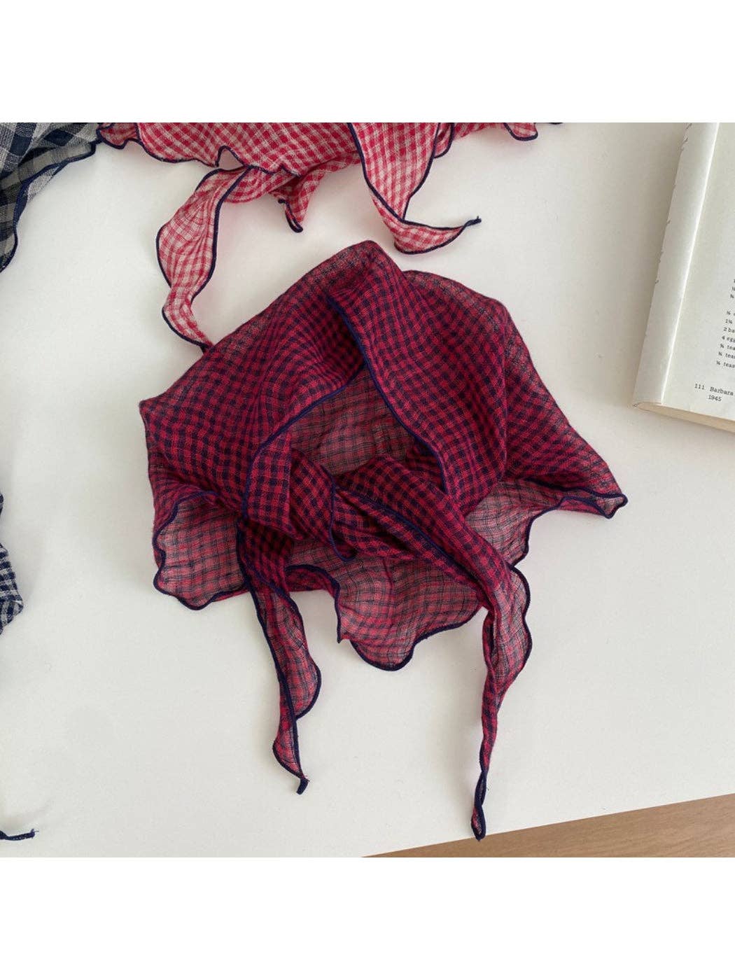 Funkyrel® Atzbranding Limited - Scarvii - Gingham Check Triangle Scarf