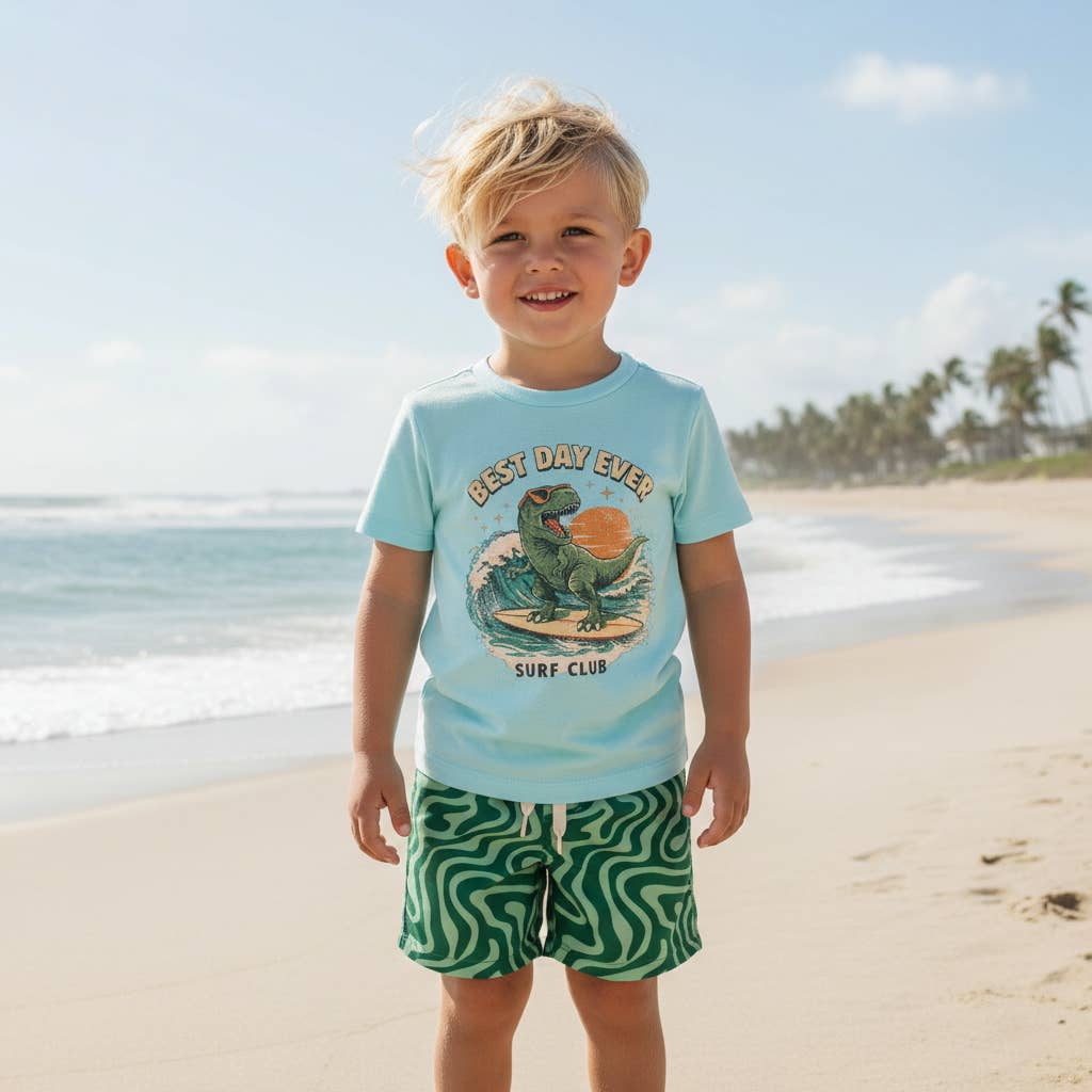 Best Day Ever Kids - Kids Swim Trunks – Trippy Tide Print
