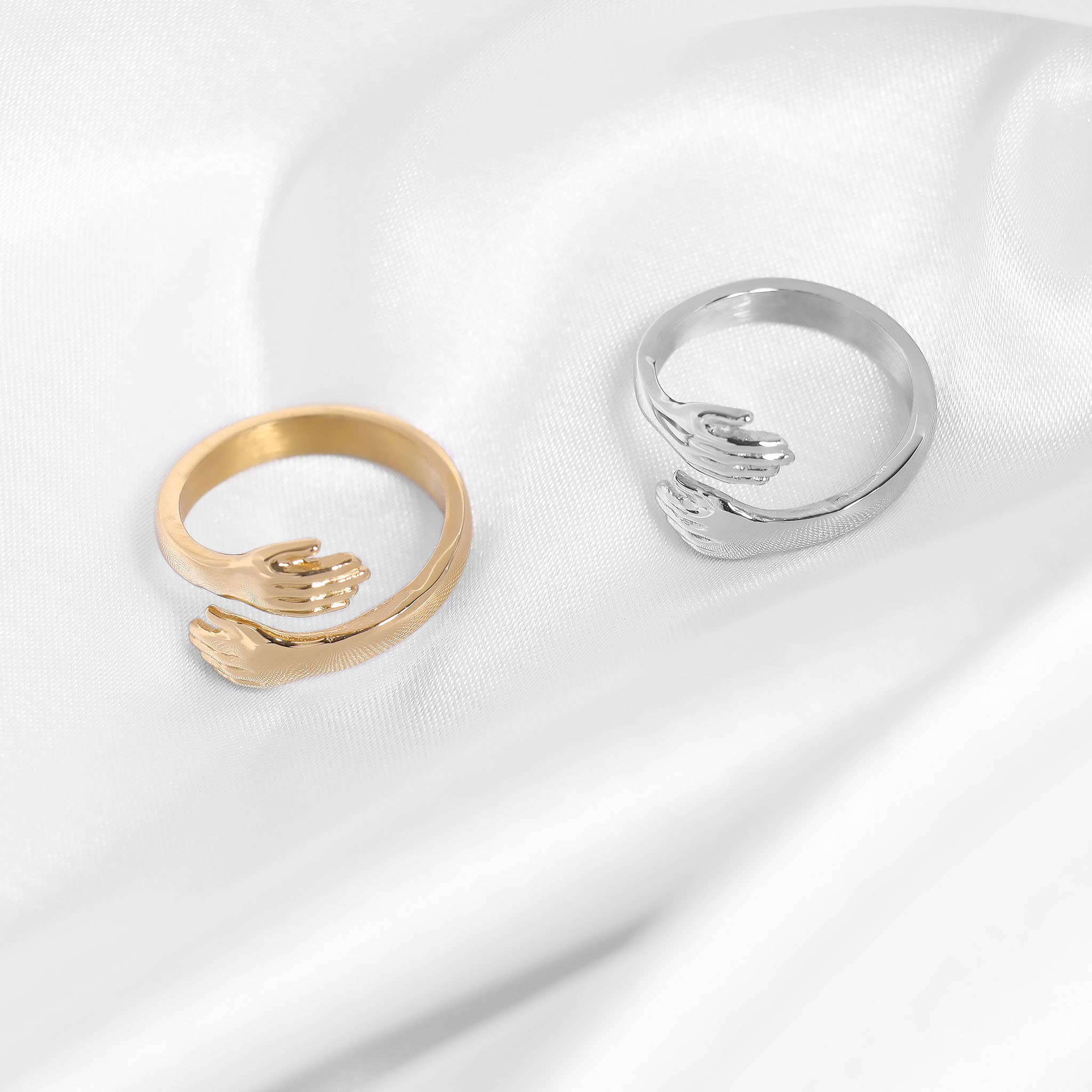 WJW - 18K Gold PVD Stainless Steel Hug Ring