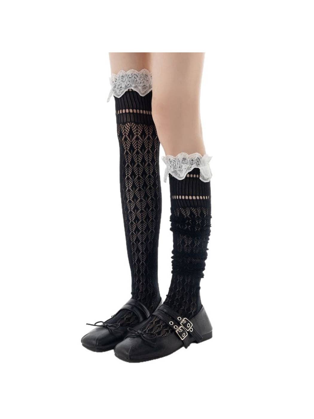 Funkyrel® Atzbranding Limited - Rufia - Lace Trim Knee High Socks