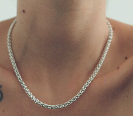 HoopLa - Rope Spiga Necklace Stainless Steel 14K Gold. Waterproof