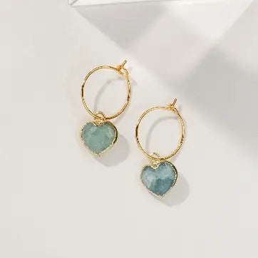 Luna Norte - Conversation Heart Hoop Earrings-