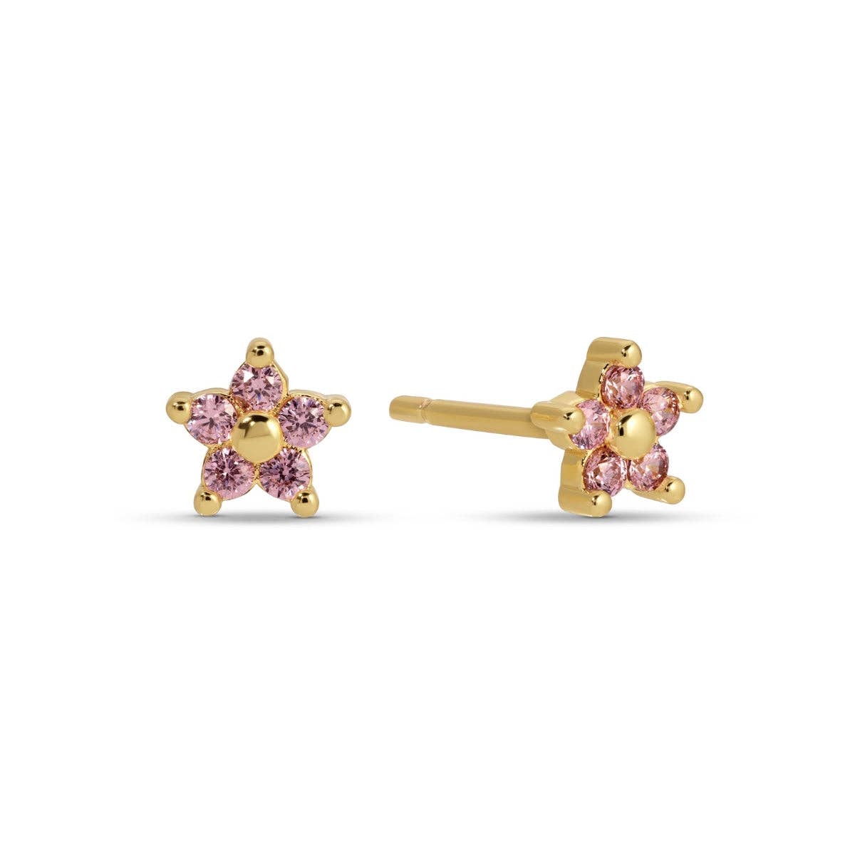 Splendid Iris - Delicate Flower Studs on Velvet Tag