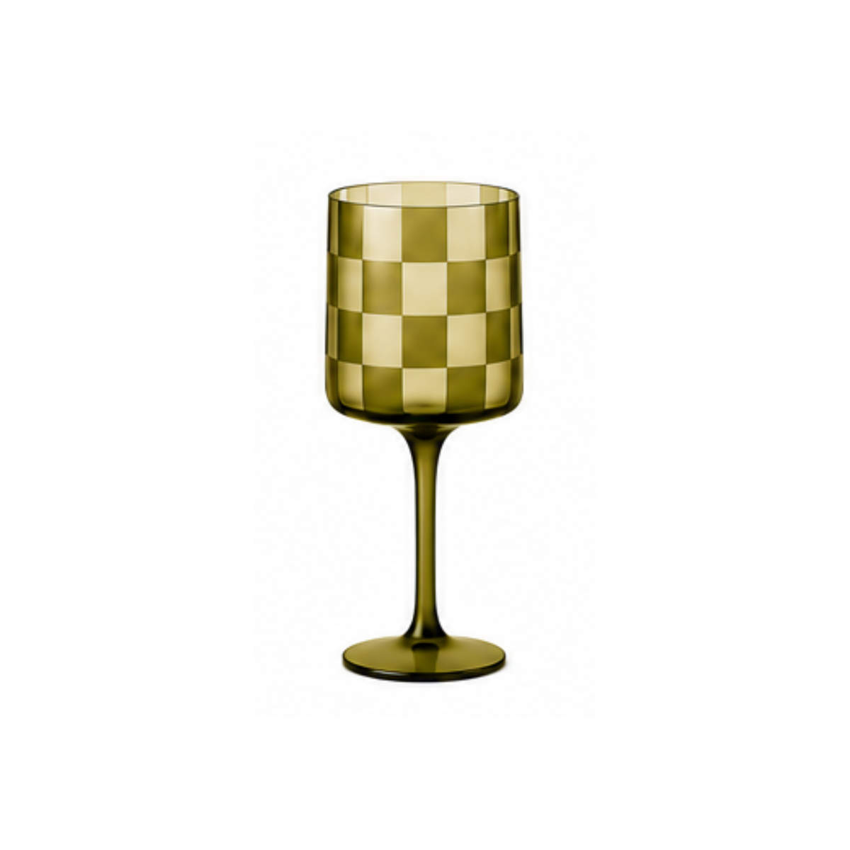Emergency Confetti - Checkered Wine Glass