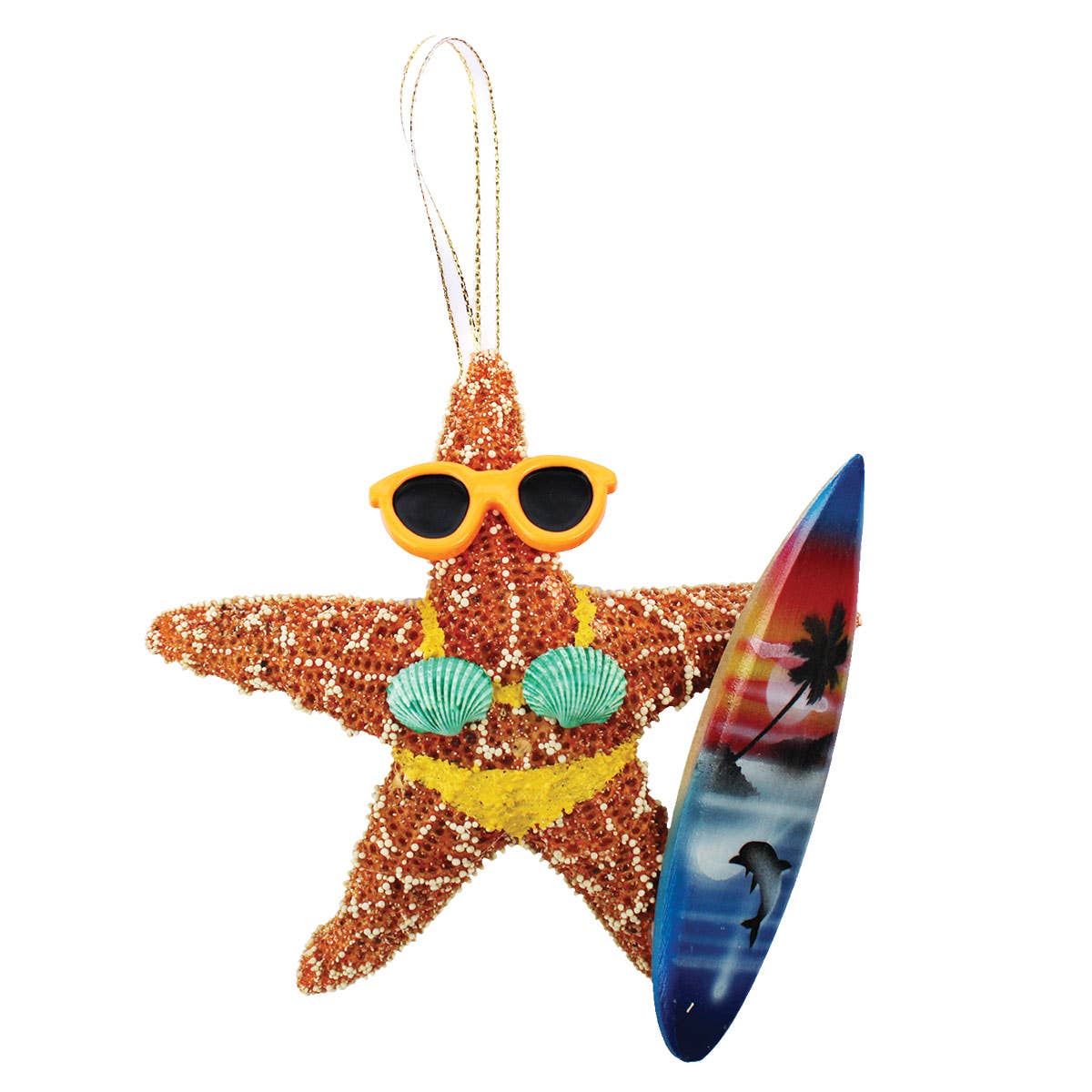 California Seashell Company - Surfer Girl Sugar Starfish Ornament