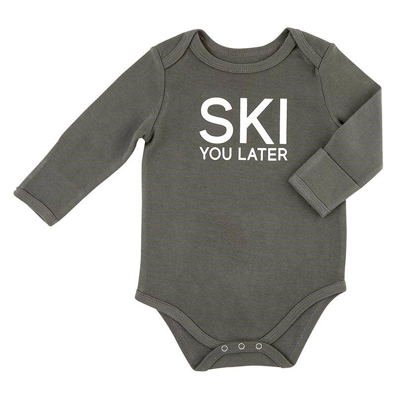 Stephan Baby by Creative Brands - Winter Wonderland LS Snapshirt-Ski You Later