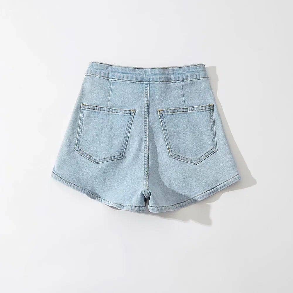 Micro High Waist Denim Shorts
