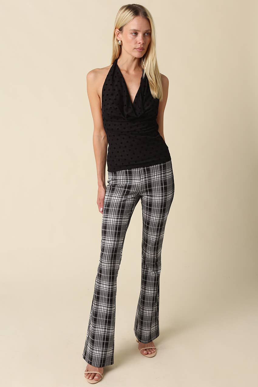 Olivaceous - Karrie Polka Dot Halter Top