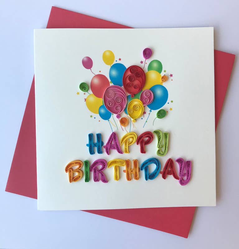 Poppin Cards and Gifts - Happy Birthday Balloons Boquet