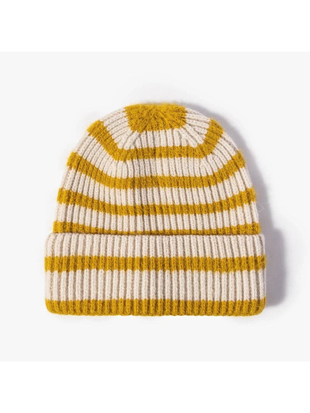 Funkyrel® Atzbranding Limited - Haila - Striped Roll-Edge Knit Beanie