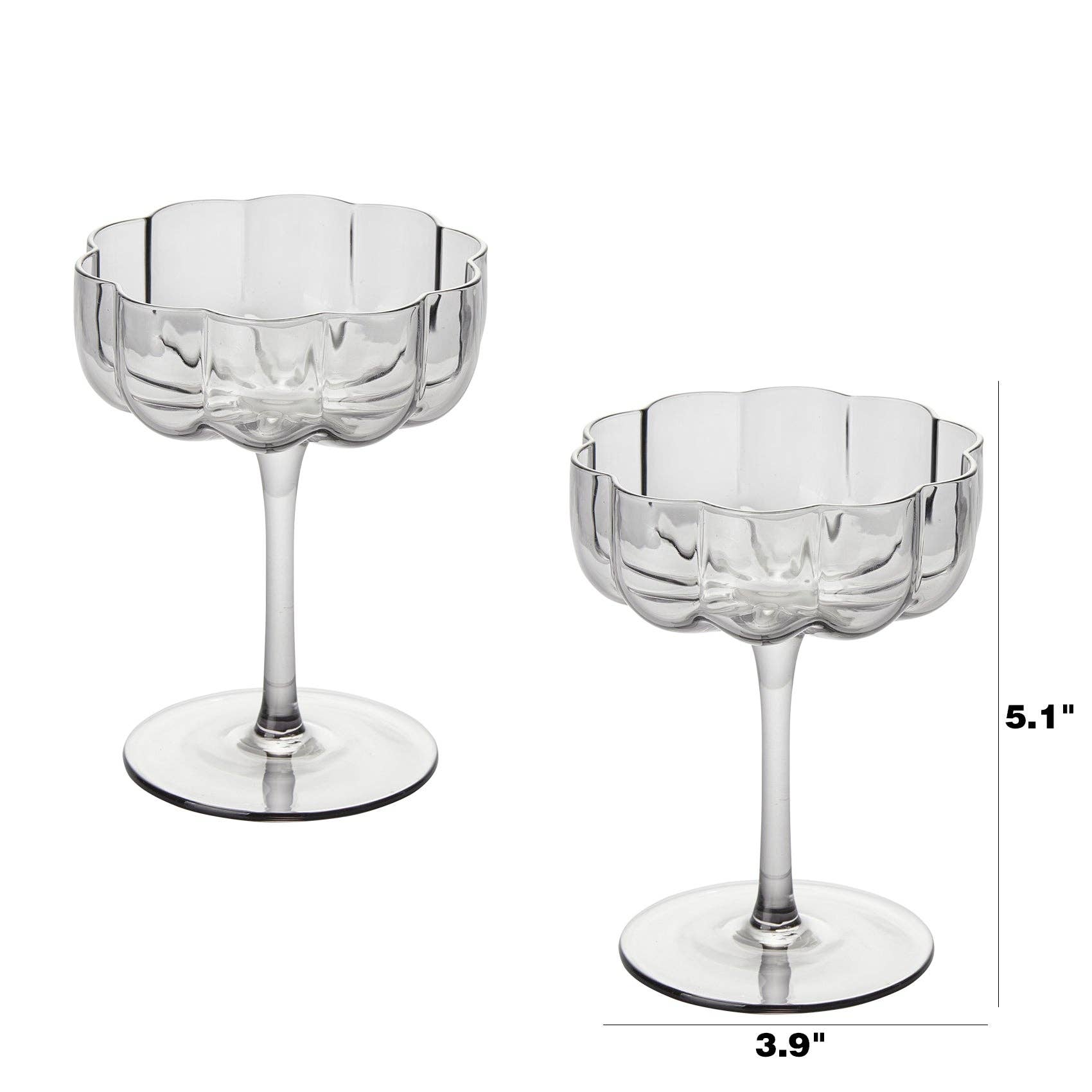 The Wine Savant / Khen Glassware - Vintage Glass Coupes 7oz Set of 2
