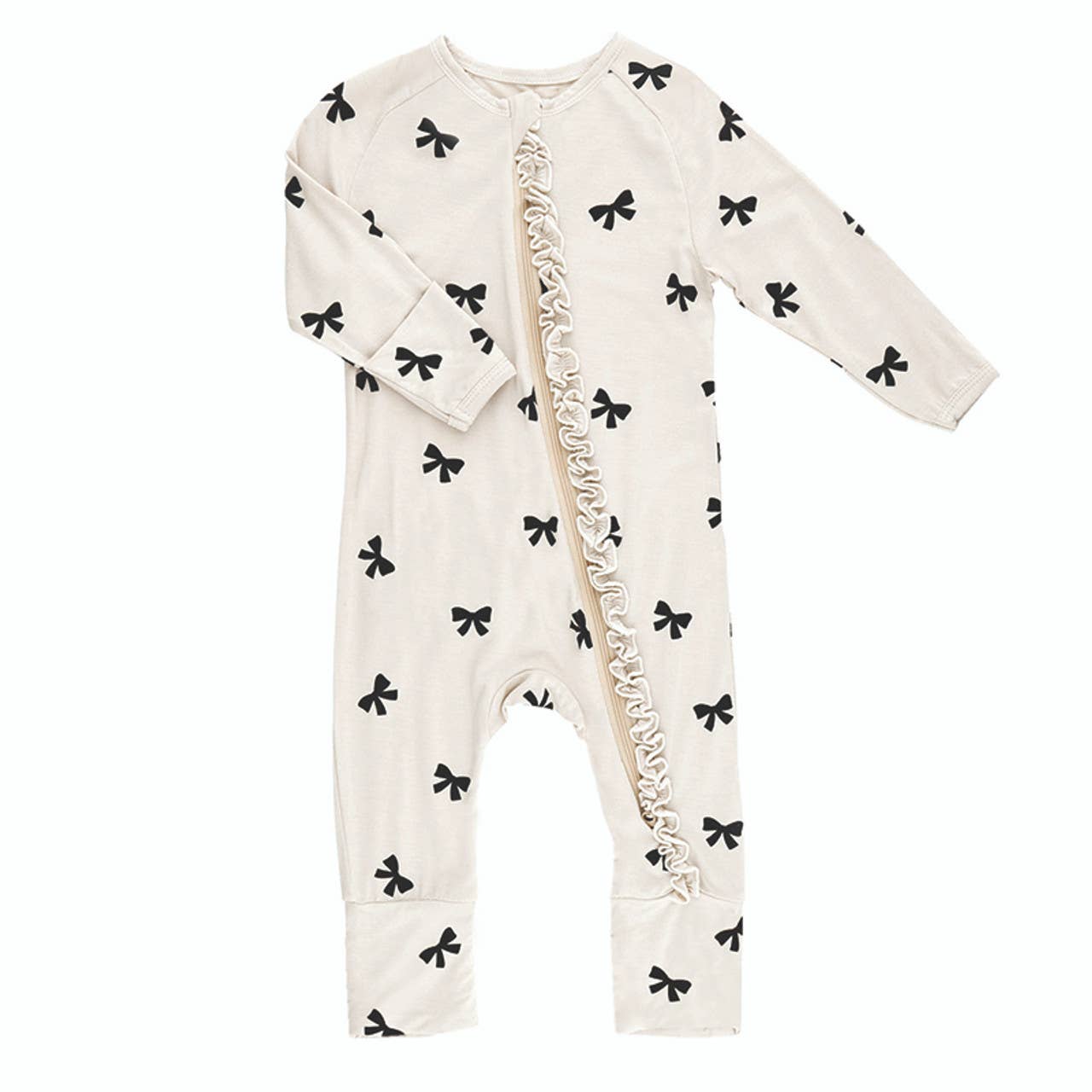 Stephan Baby by Creative Brands - Cozy Romper with Ruffles - Bow