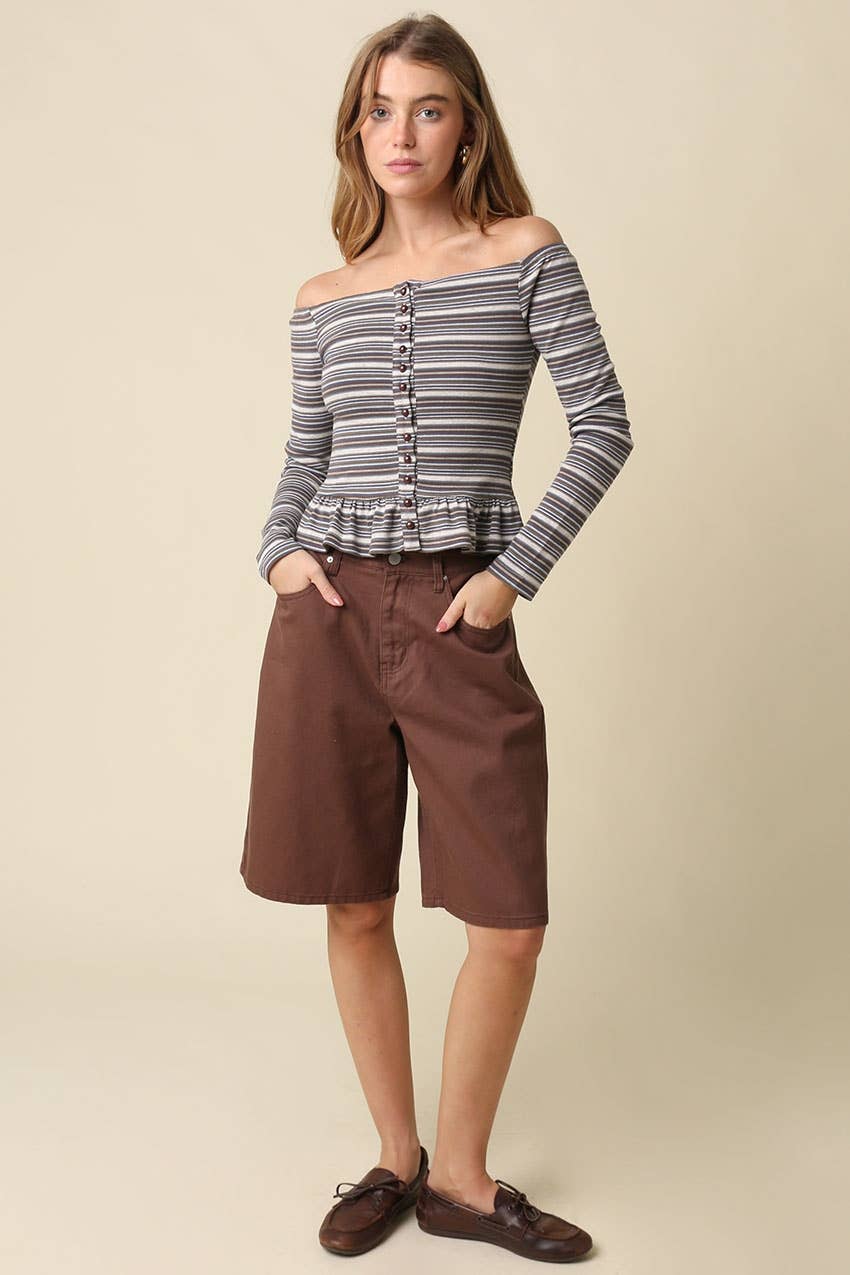 Olivaceous - Dana Tailored Bermuda Shorts