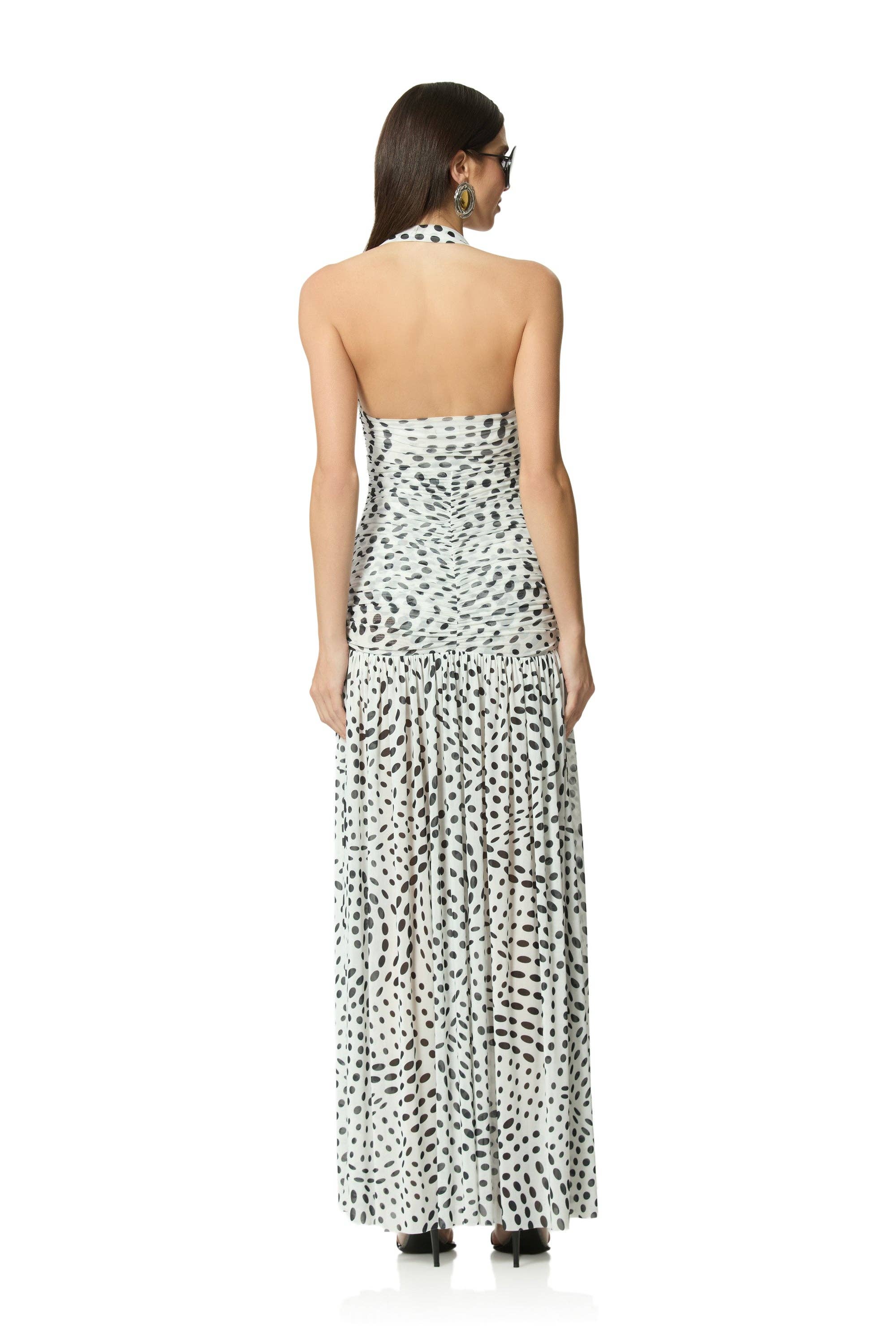 AFRM - Blane Dress - Noir Swirl Dot