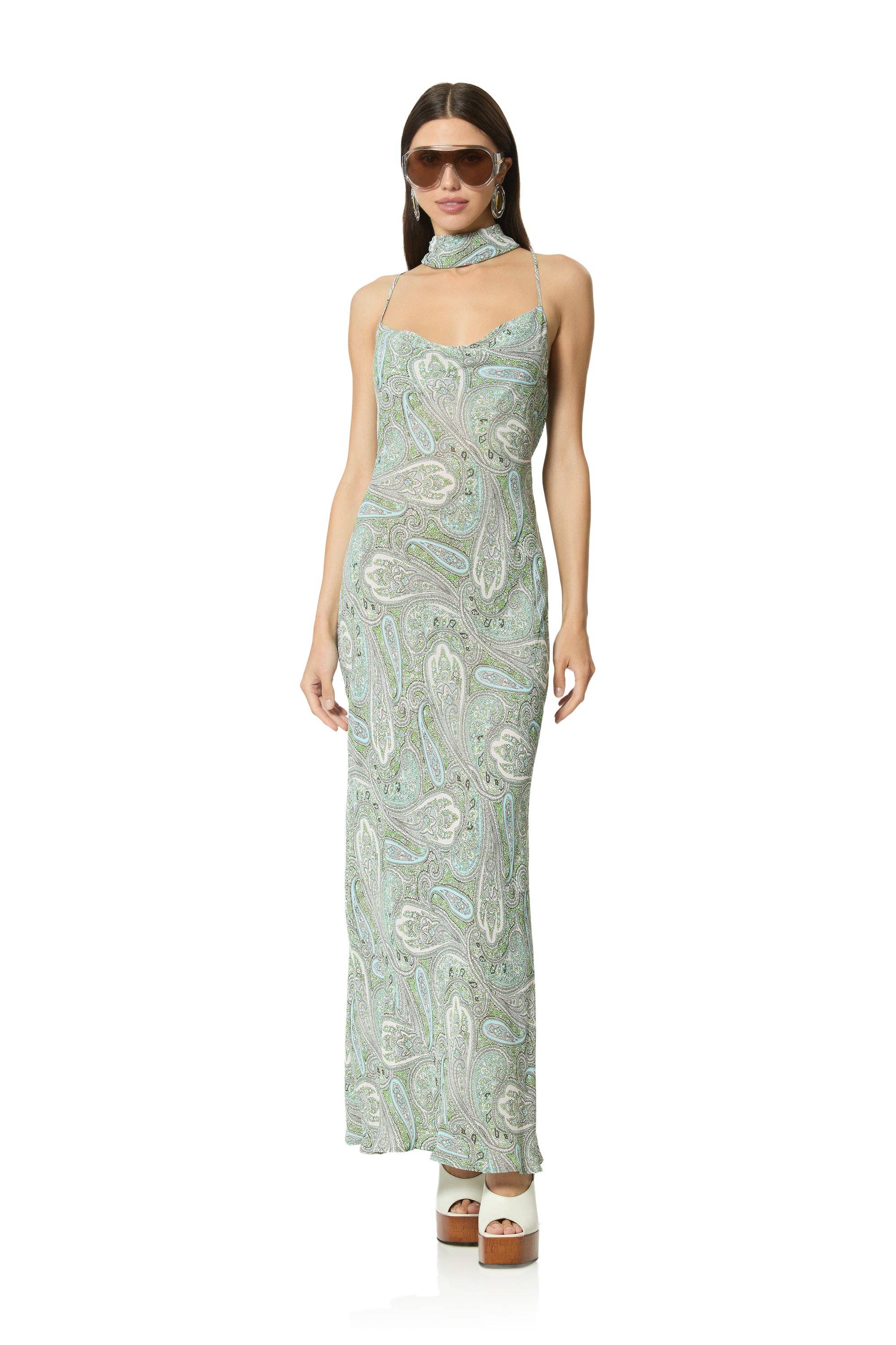 AFRM - Cheryl Dress - Aqua Paisley
