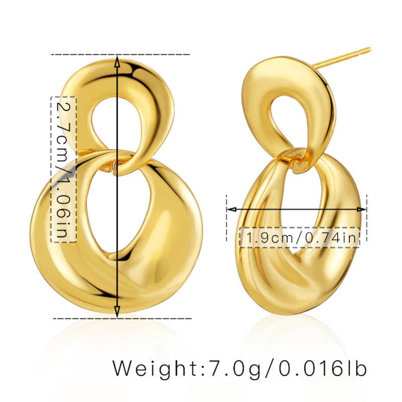 Dipped Shop - Irregular Circle Geometric Drop Earrings MK2ZCEP6W6JER401