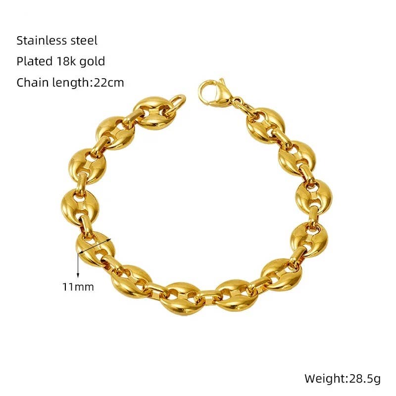 HoopLa - Puffy Mariner Bracelet Stainless Steel