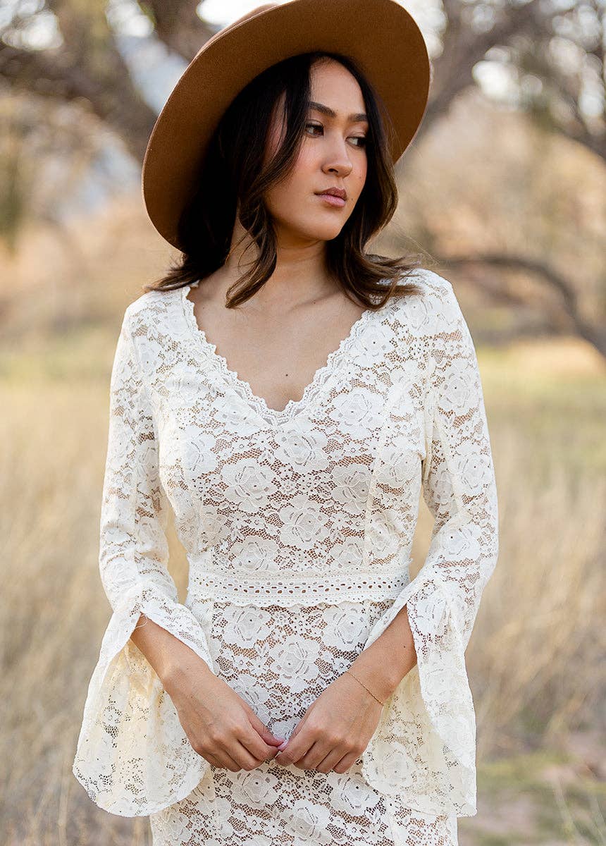 Joyfolie - Women's Zena Dress in Cream
