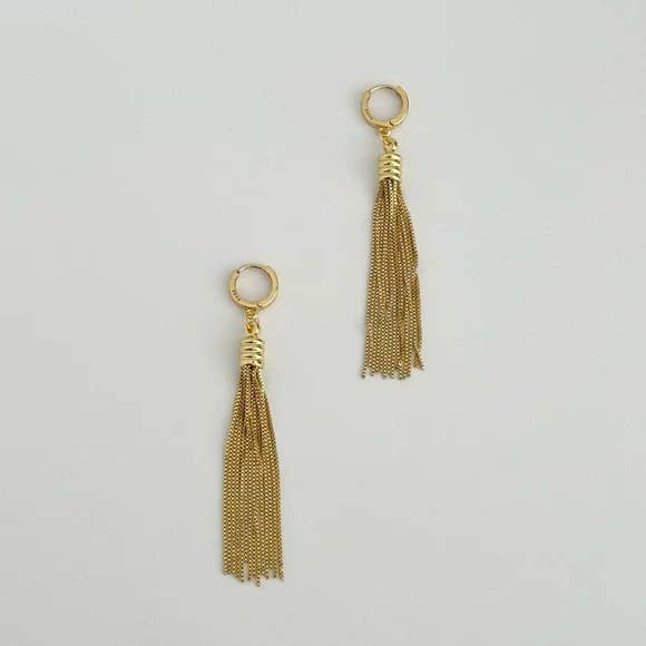 Tramps+Thieves - Little Fringe Huggie Hoop Earrings