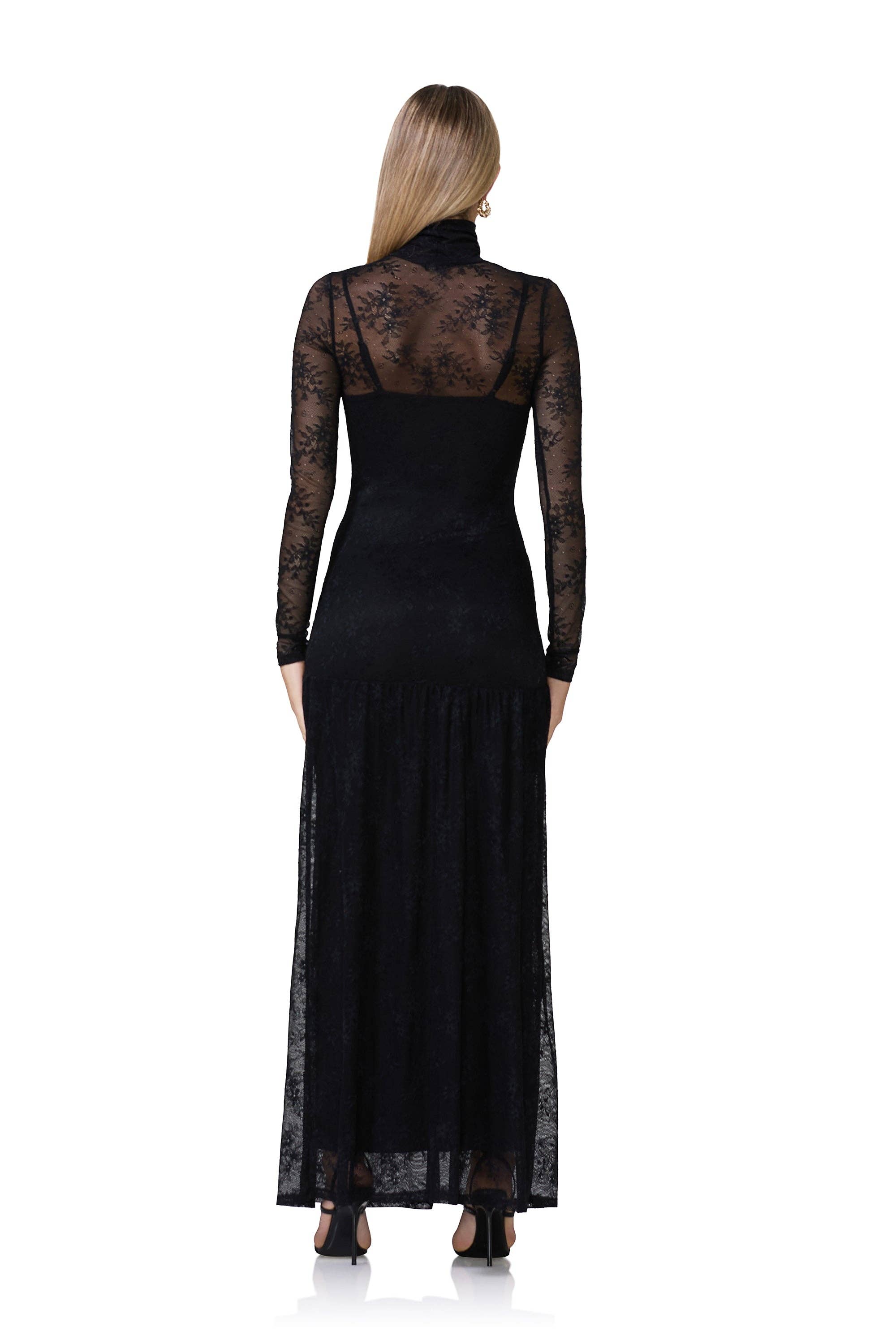 AFRM - Amala Lace Dress - Noir