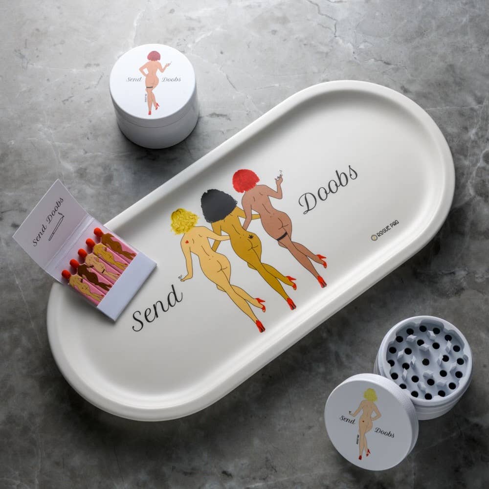 Rogue Paq - Send Doobs Decorative Catch All Porcelain Valet Tray