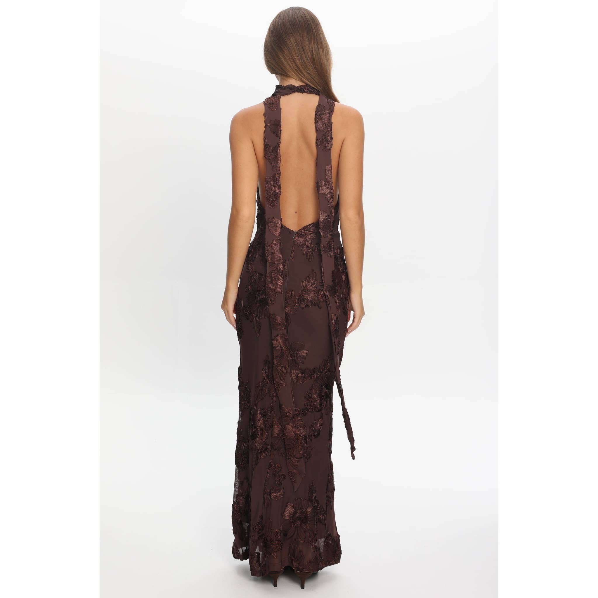One and Only Collective - FLORAL HALTER MAXI DRESS