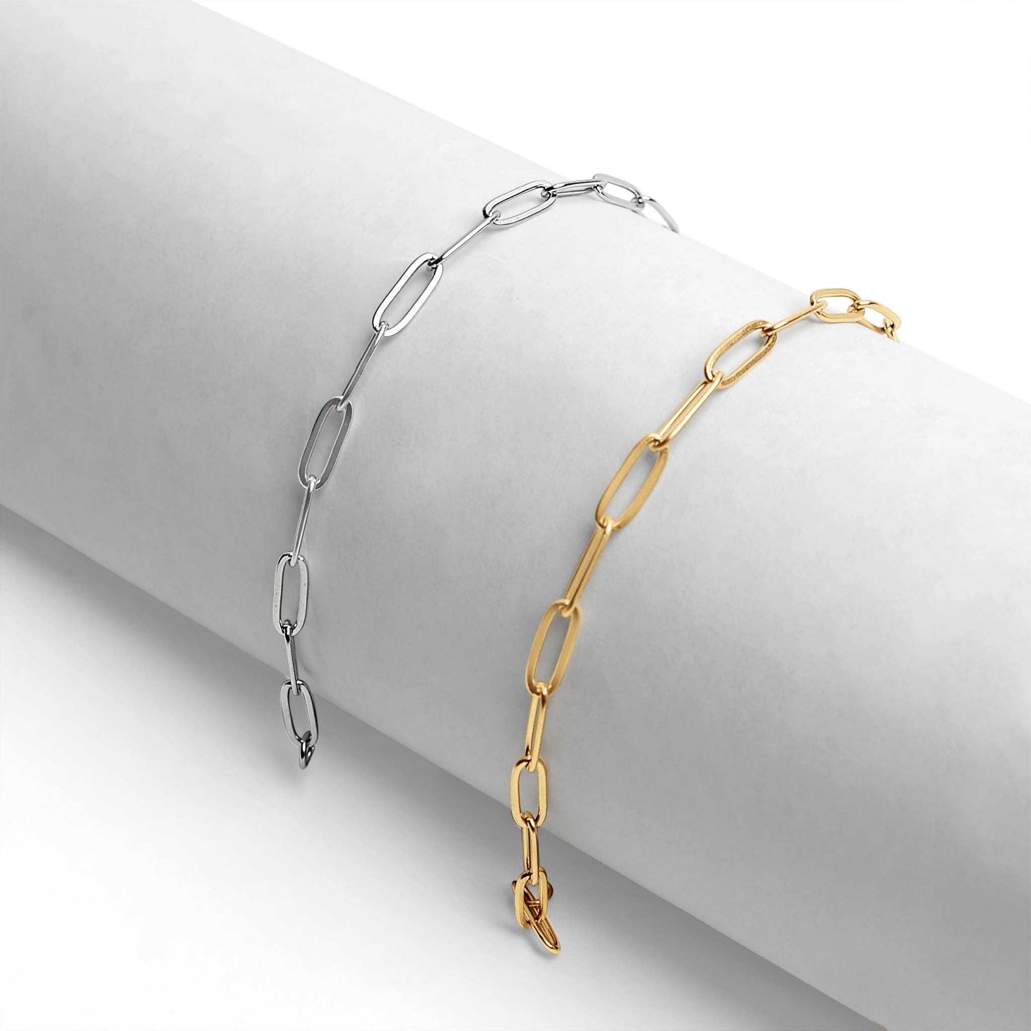 WJW - Stainless Steel Paperclip Chain Bracelet