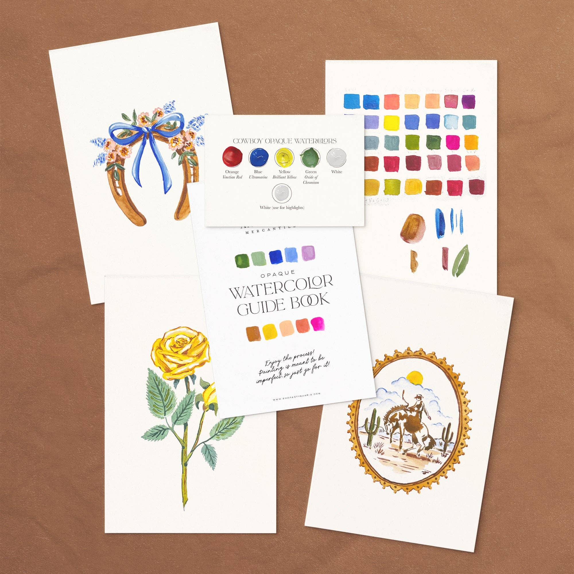 Antiquaria - Watercolor Painting Kit: Vintage Cowboy