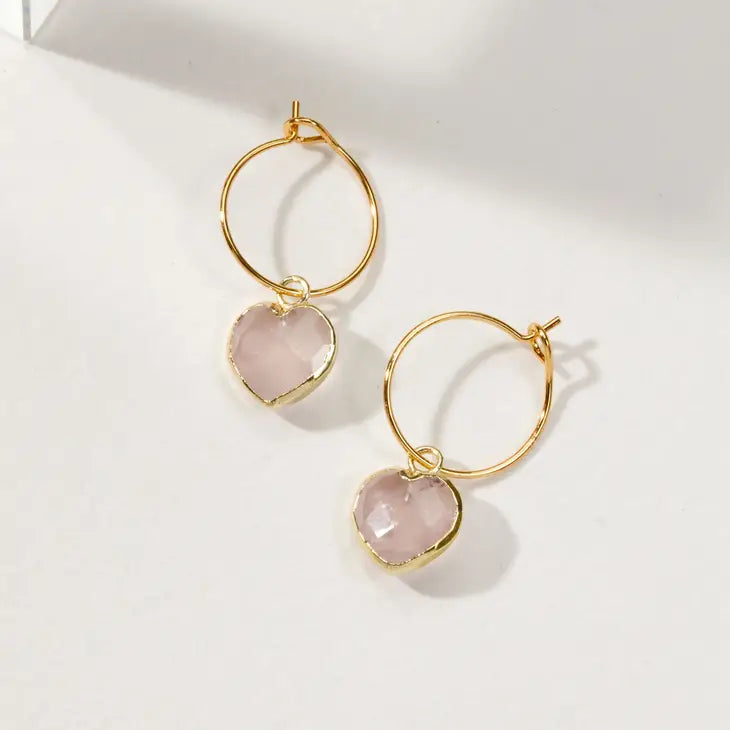 Luna Norte - Conversation Heart Hoop Earrings-