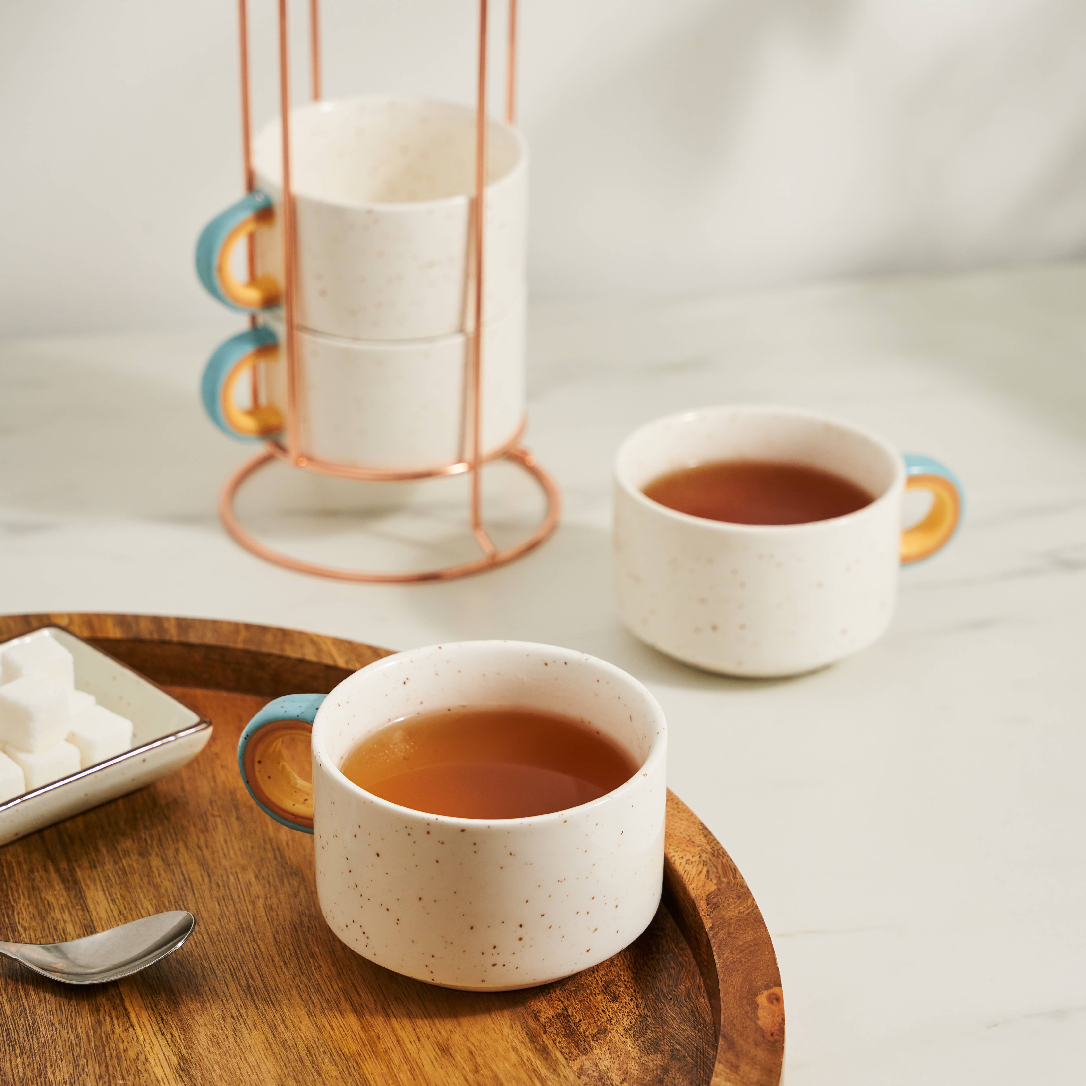 Pinky Up - Winona Set of 4 Mugs with Stand