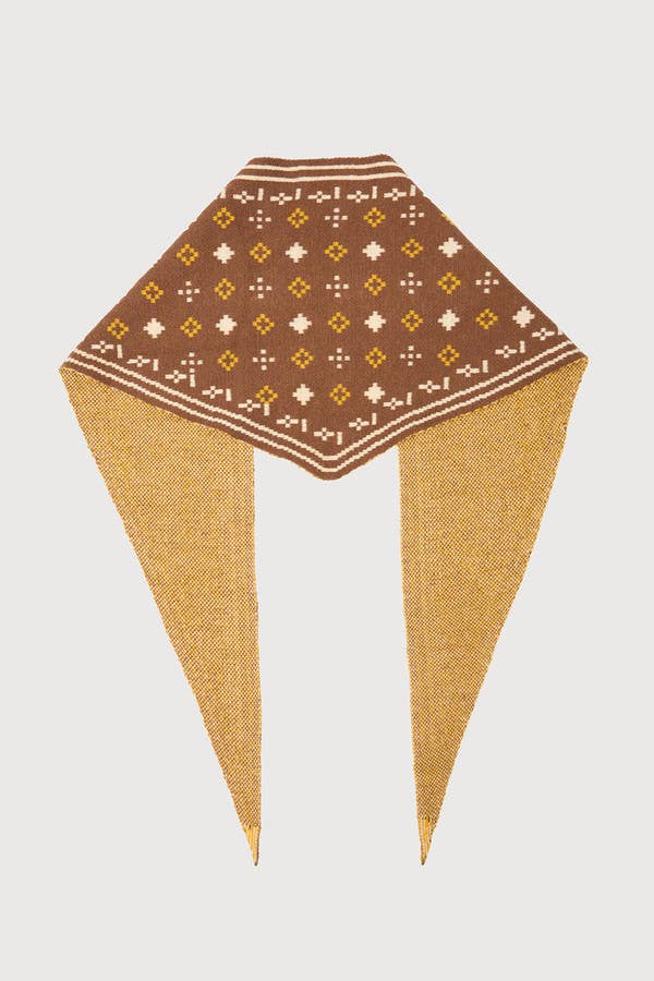 SAACHI - Foulard Knit Triangle Scarf