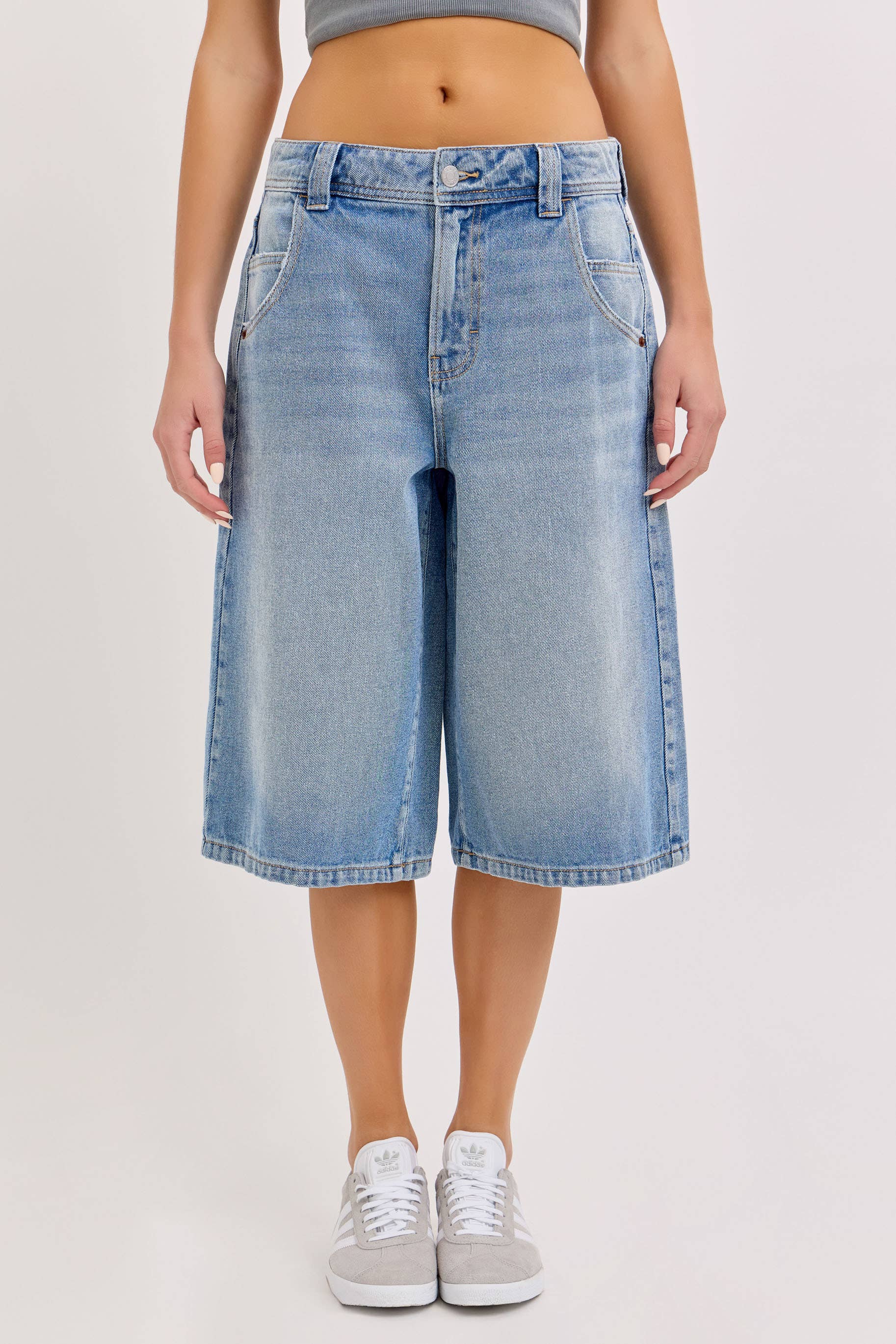 Cello Jeans - Mid Waisted Baggy Culotte with Longer Inseam