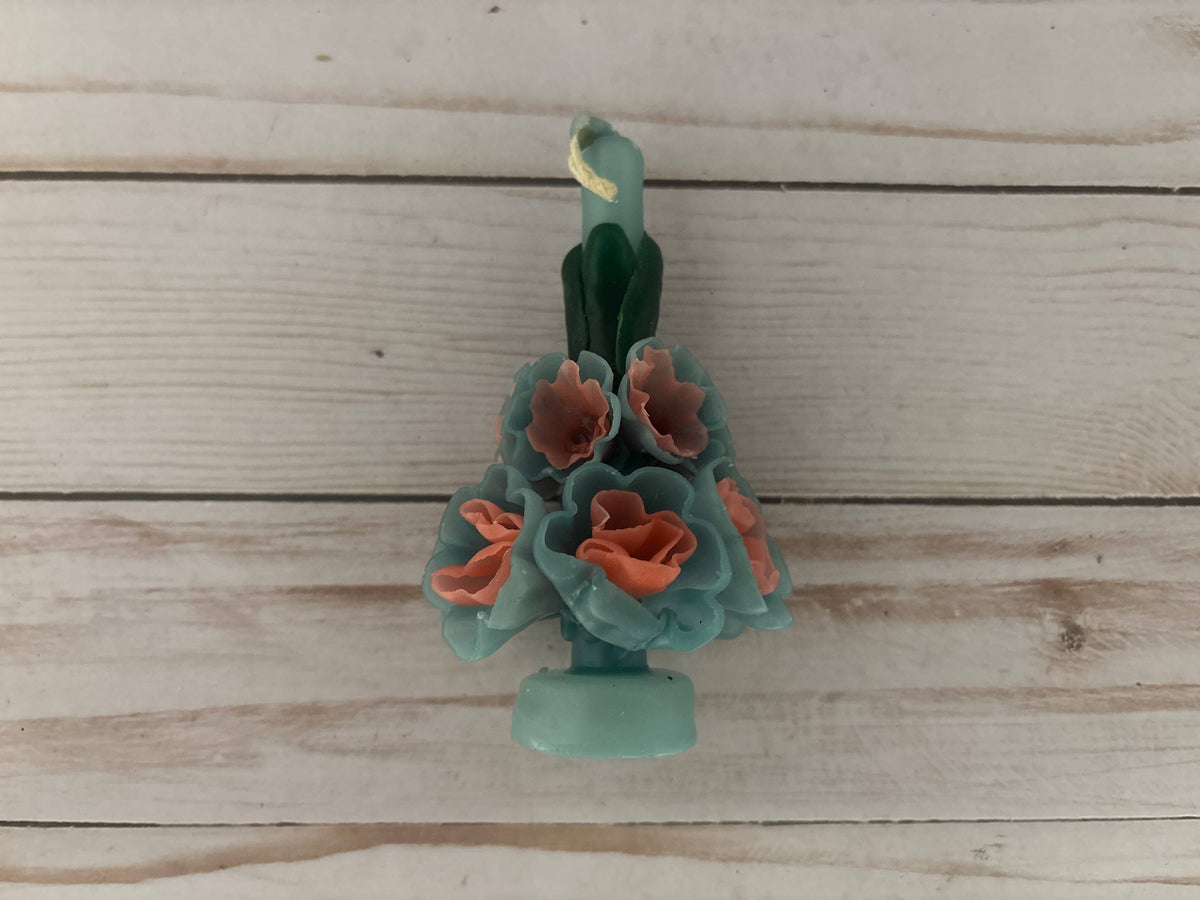 Viva Greetings - Beeswax Mini Turquoise & Grapefruit Oaxaca Multicolor Candle